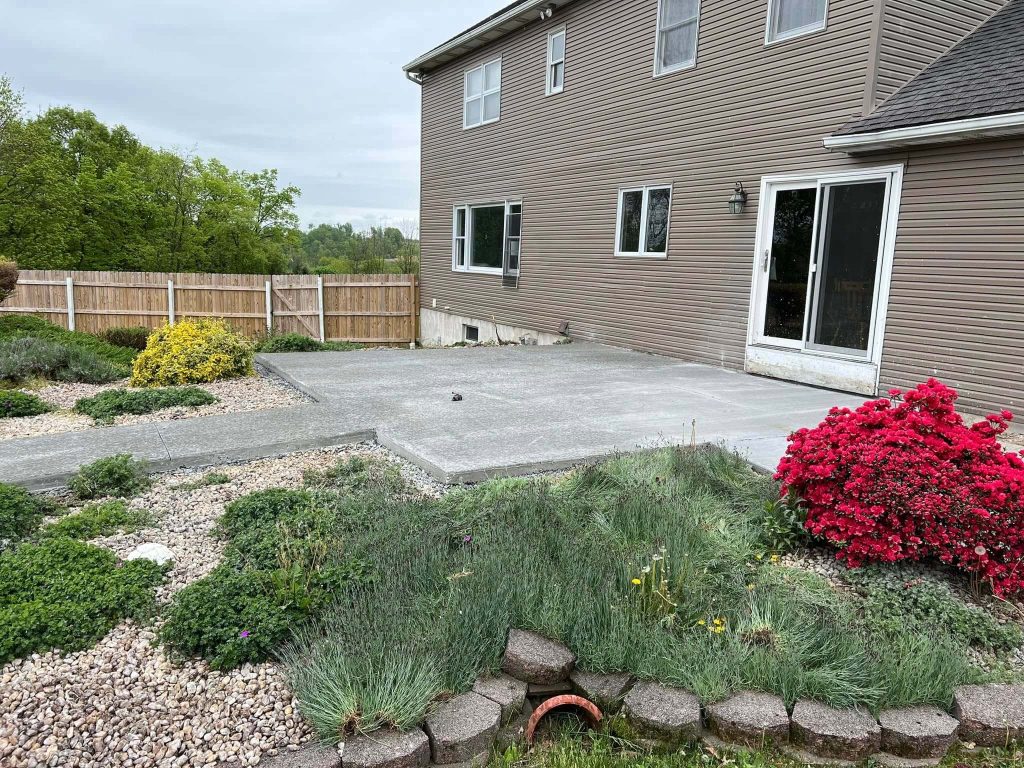 new back patio concrete